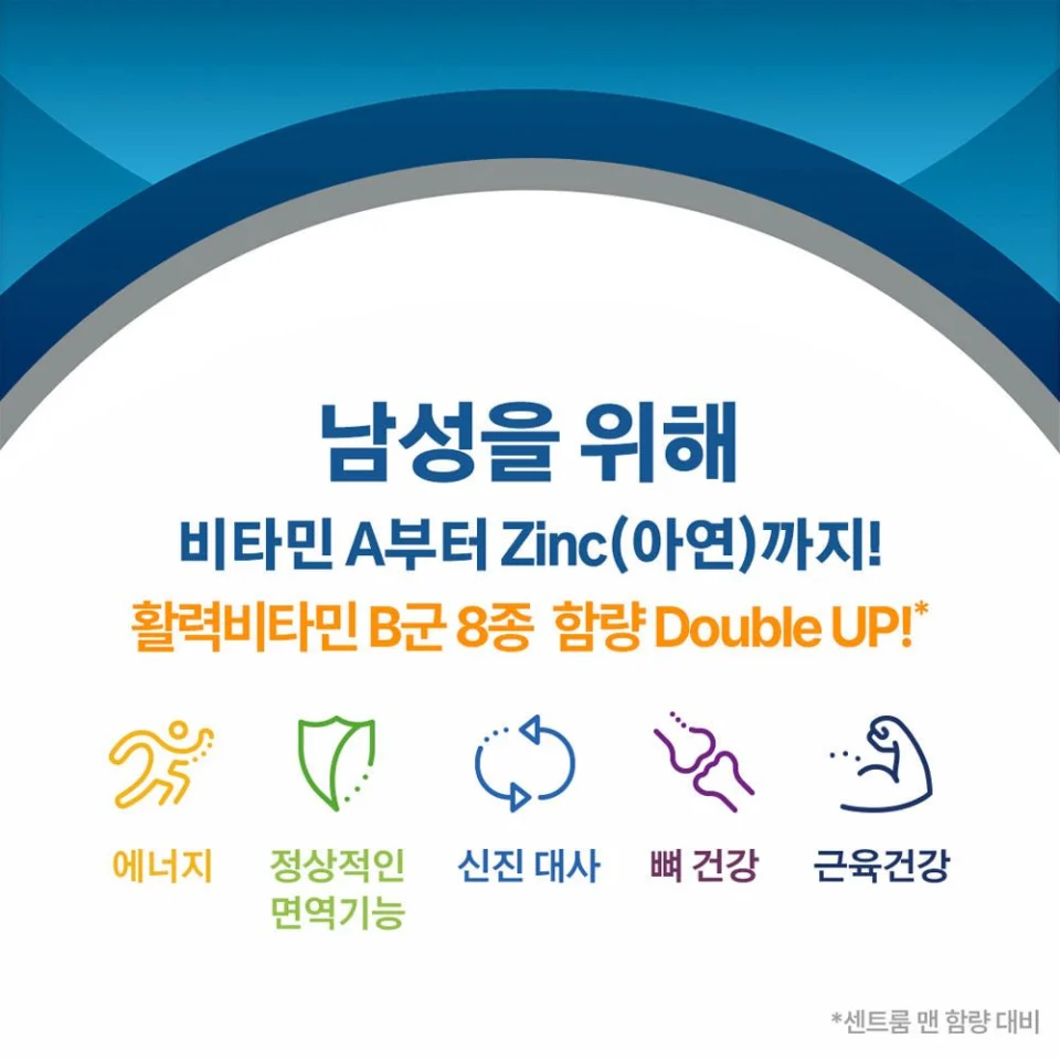 센트룸 맨 더블업 60정, 1개