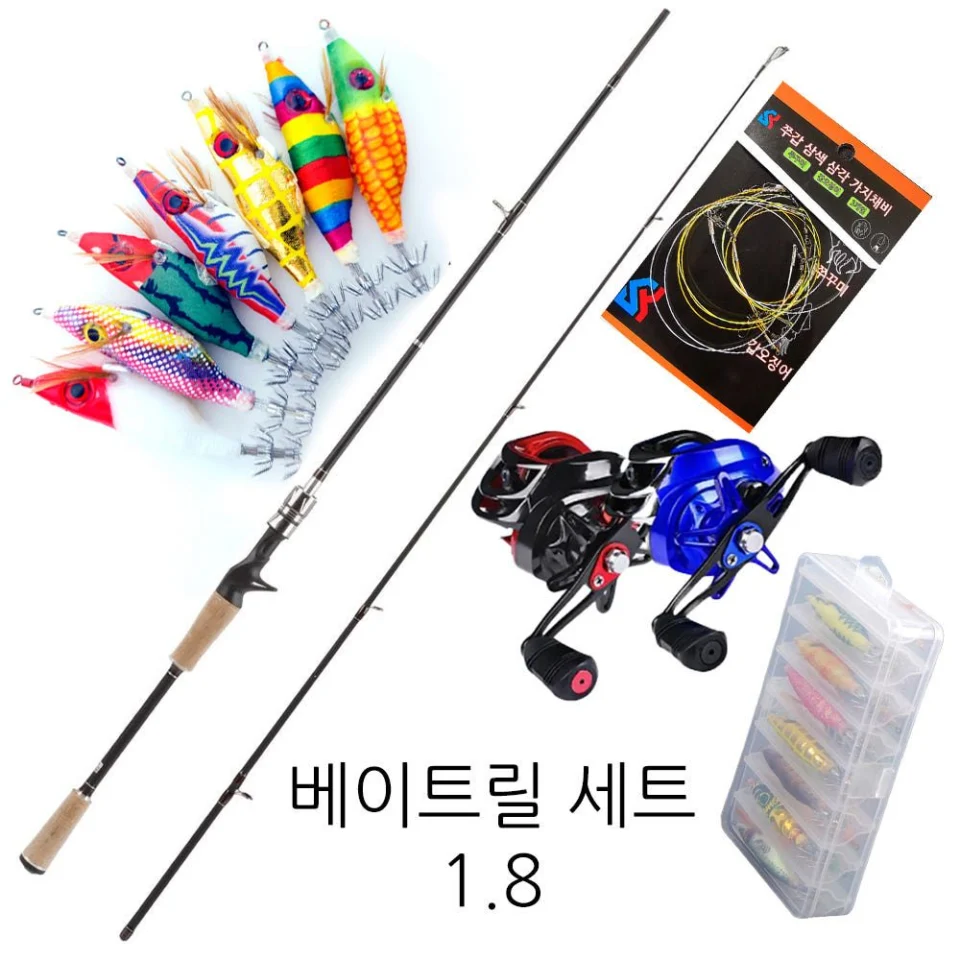 쭈갑 낚시대 세트 쭈꾸미 문어 갑오징어 선상 낚시 스피닝릴 초보 입문용