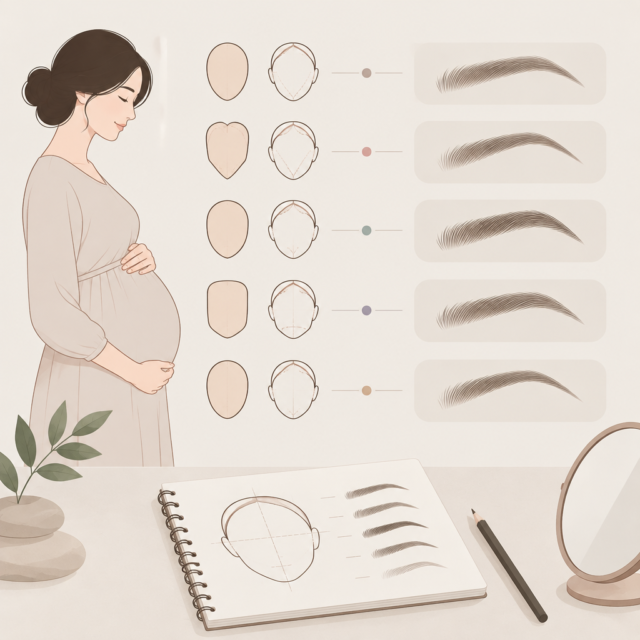 AI 생성 설명 이미지: 임산부 왁싱 도도라인왁싱 파주운정본점 | 얼굴형 분류만으로 눈썹 디자인이 정해질까요?