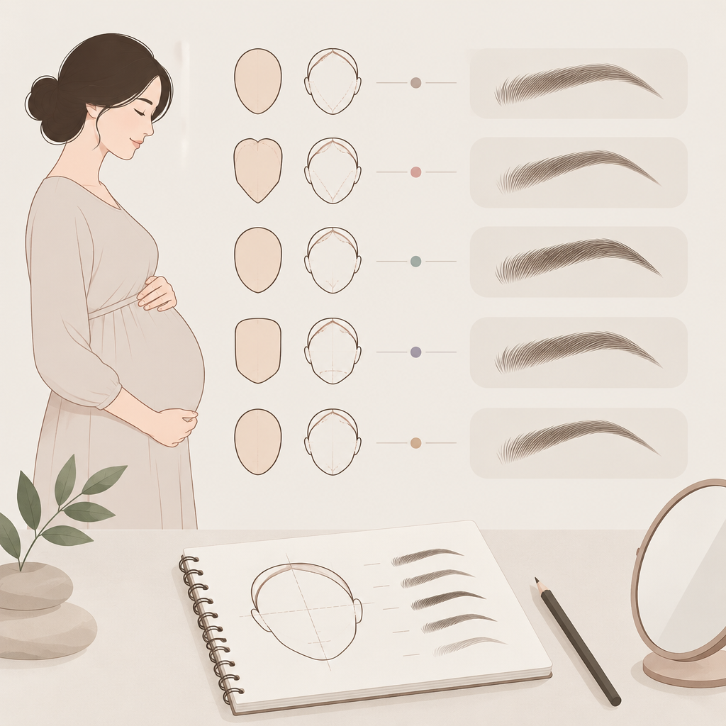 AI 생성 설명 이미지: 임산부 왁싱 도도라인왁싱 파주운정본점 | 얼굴형 분류만으로 눈썹 디자인이 정해질까요?